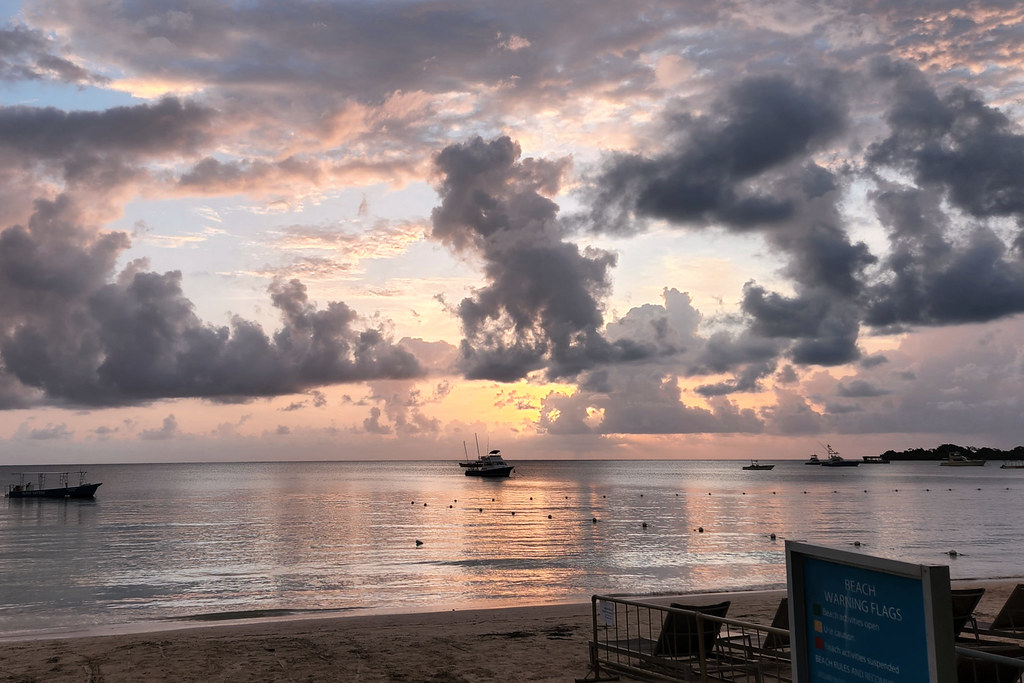 Sunset over Seven Mile Beach, Negril, Jamaica